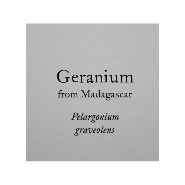 Biblioscents Geranium Scented Bookmark by Natural Perfumer Mandy Aftel of Aftelier Perfumes